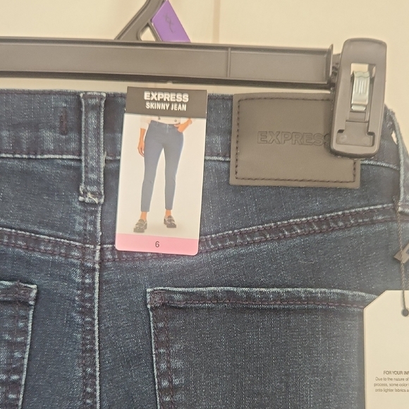 Express Blue Skinny Jeans with Sleek Fit - Picture 4 of 6